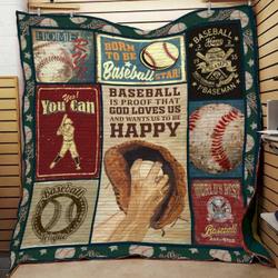 Born To Be Baseball Star Cld270653 Quilt Blanket and Home Decor