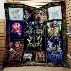 Born To Rock Washable Handmade Quilt 1512-01 and Home Decor