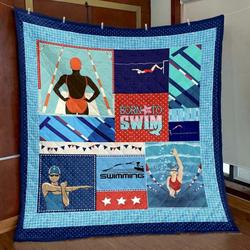 Born To Swim Cld170675 Quilt Blanket and Home Decor