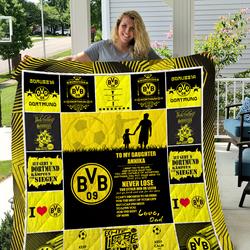 Borussia Dortmund - To My Daughter Annika - Love Dad Quilt and Home Decor
