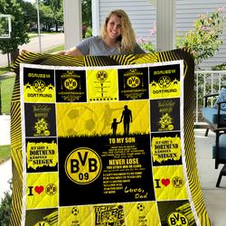 Borussia Dortmund  To My Son  Love Dad Quilt and Home Decor