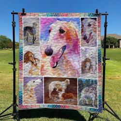 Borzoi Dog DHCKL0909 Quilt Blanket and Home Decor