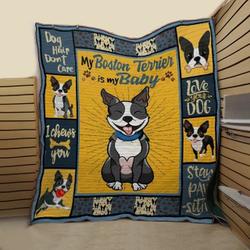 Boston 3D Customized Quilt Is My Baby TUH108175 PLEN2407 and Home Decor