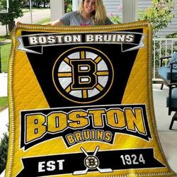 Boston Bruins Quilt Blanket 09 and Home Decor