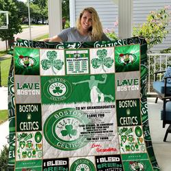 Boston Celtics - To My Granddaughter - Love Grandmom Quilt and Home Decor