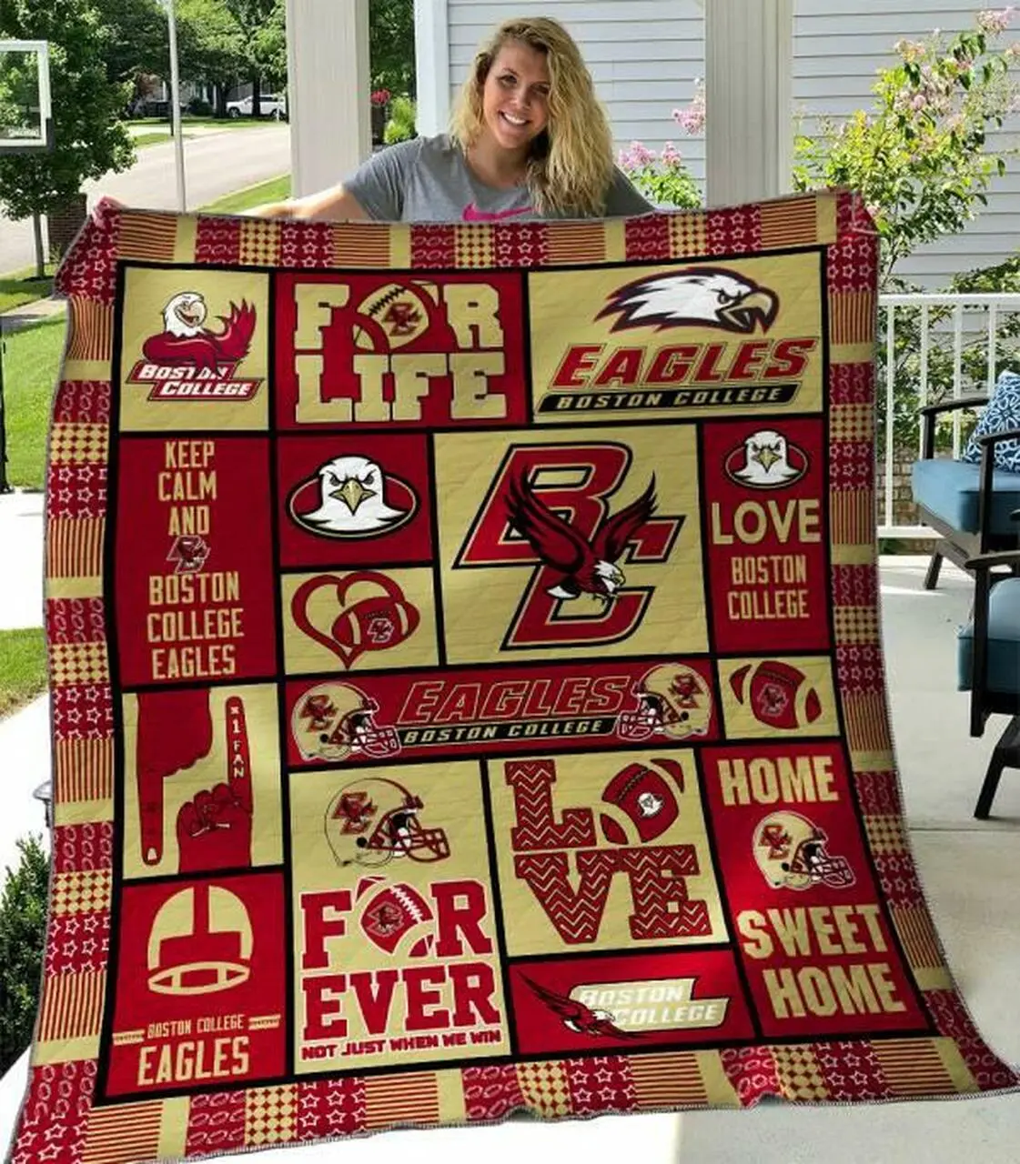 Boston College Eagles Quilt Blanket B080606 Quilt and Home Decor