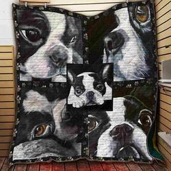 Boston Dog L Love 3D Customized Quilt and Home Decor