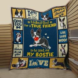 Boston Terrier 3D Customized Quilt My Best Friend TUH107679 PLEN2407 and Home Decor