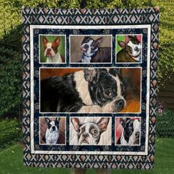 Boston Terrier Cl09100059Mdq Quilt Blanket and Home Decor