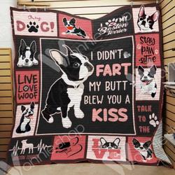 Boston Terrier Dog Ee Quilt Idx and Home Decor