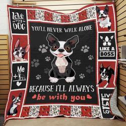 Boston Terrier Dog Quilt Blanket ABC07111050 and Home Decor