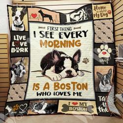 Boston Terrier Dog Quilt Blanket Dhc0102468Td and Home Decor