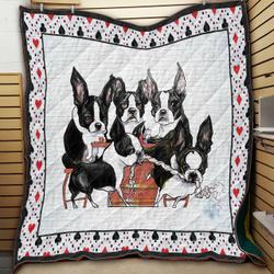 Boston Terrier Friends H2 NTTH011298 3D Customized Quilt and Home Decor
