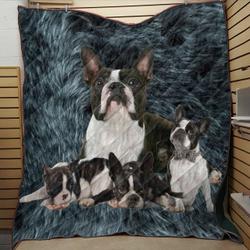Boston Terrier Friends JI2 NTTH011298 3D Customized Quilt and Home Decor