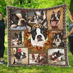 Boston Terrier Queen Art TB160996 3D Customized Quilt and Home Decor