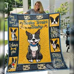 Boston Terrier Quilt Blanket ABC271102 and Home Decor