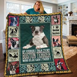 Boston Terrier Quilt Blanket Bbb060215Sm and Home Decor