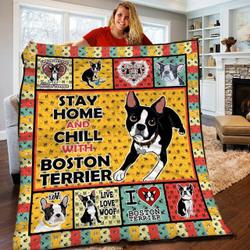 Boston Terrier Quilt Blanket BBB080514HT and Home Decor