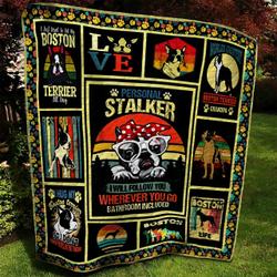 Boston Terrier Quilt Blanket Bbb090621Mh and Home Decor