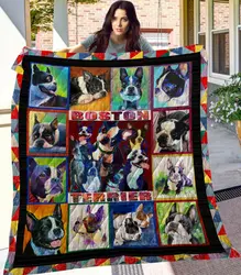 Boston Terrier Quilt and Home Decor
