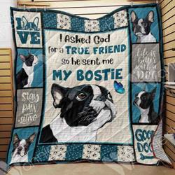 Boston Terrier  TF 3D Customized Quilt and Home Decor