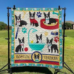 Boston Terriers DHCLD0909 Quilt Blanket and Home Decor