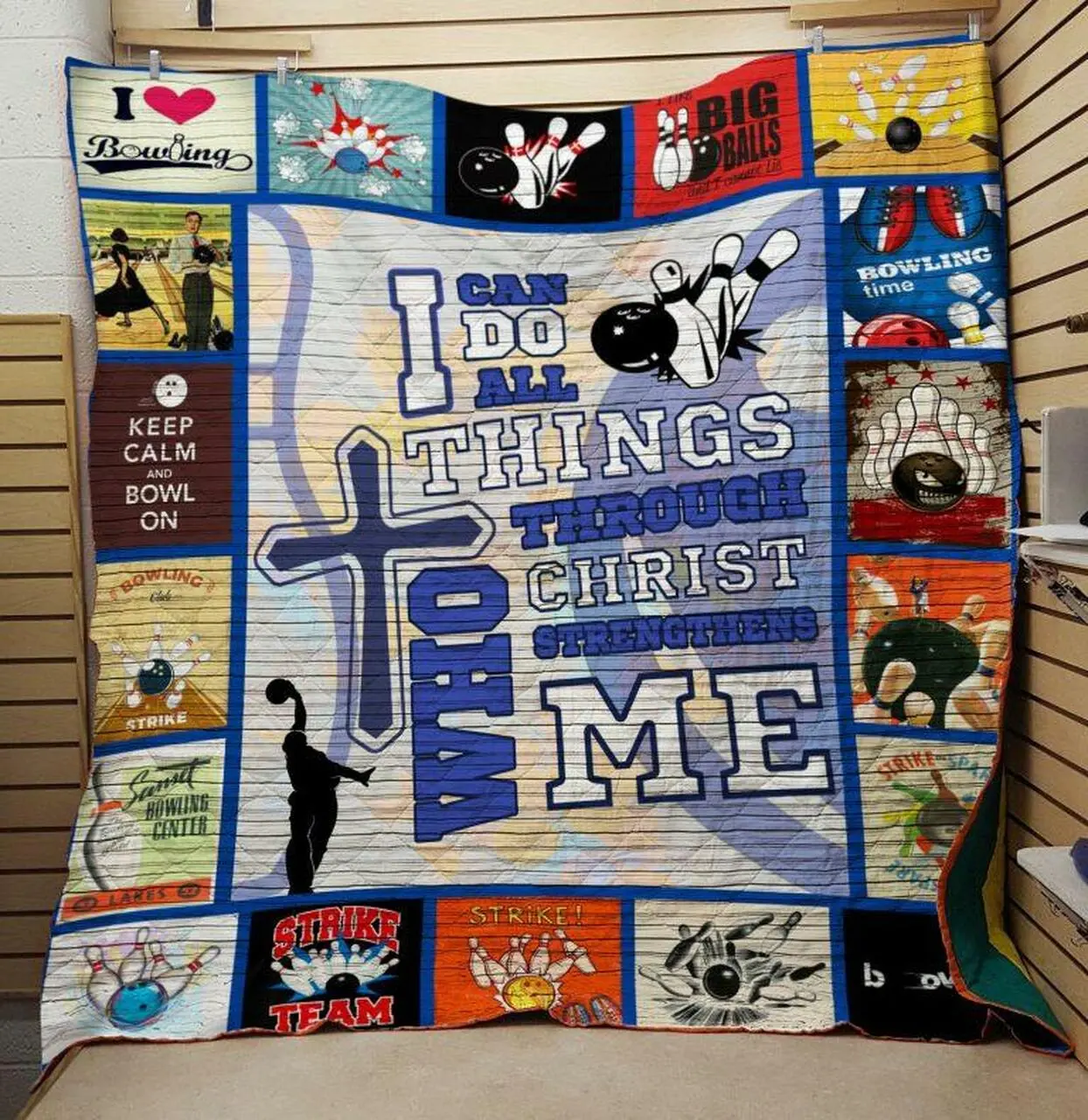 Bowling Christ Quilt and Home Decor