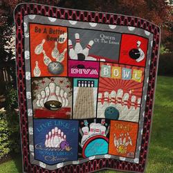 Bowling Live Like A Queen Bowl Like A Champ Quilt Blanket Great Customized Blanket Gifts For Birthday Christmas Thanksgiving and Home Decor