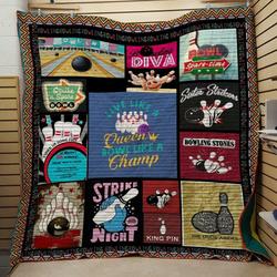 Bowling Queen Champ Quilt and Home Decor