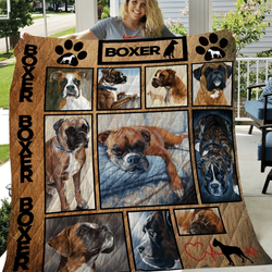 Boxer Blank Space Quilt Blanket Dhc020120267Td and Home Decor