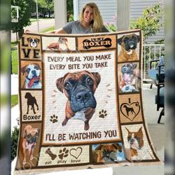 Boxer Dog E Quilt Derqnk and Home Decor
