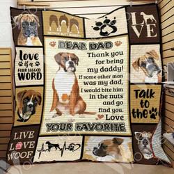 Boxer Dog Ee Quilt Yei and Home Decor