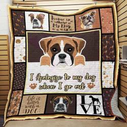 Boxer Dog Quilt Blanket ABC07111823 and Home Decor