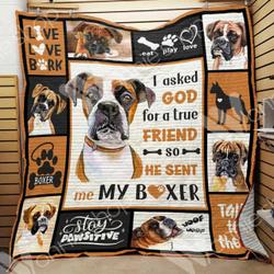 Boxer Dog Quilt Blanket Dhc05021250Td and Home Decor