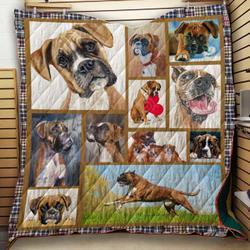 Boxer My Heart My Love Quilt Blanket Dhc020120855Td and Home Decor