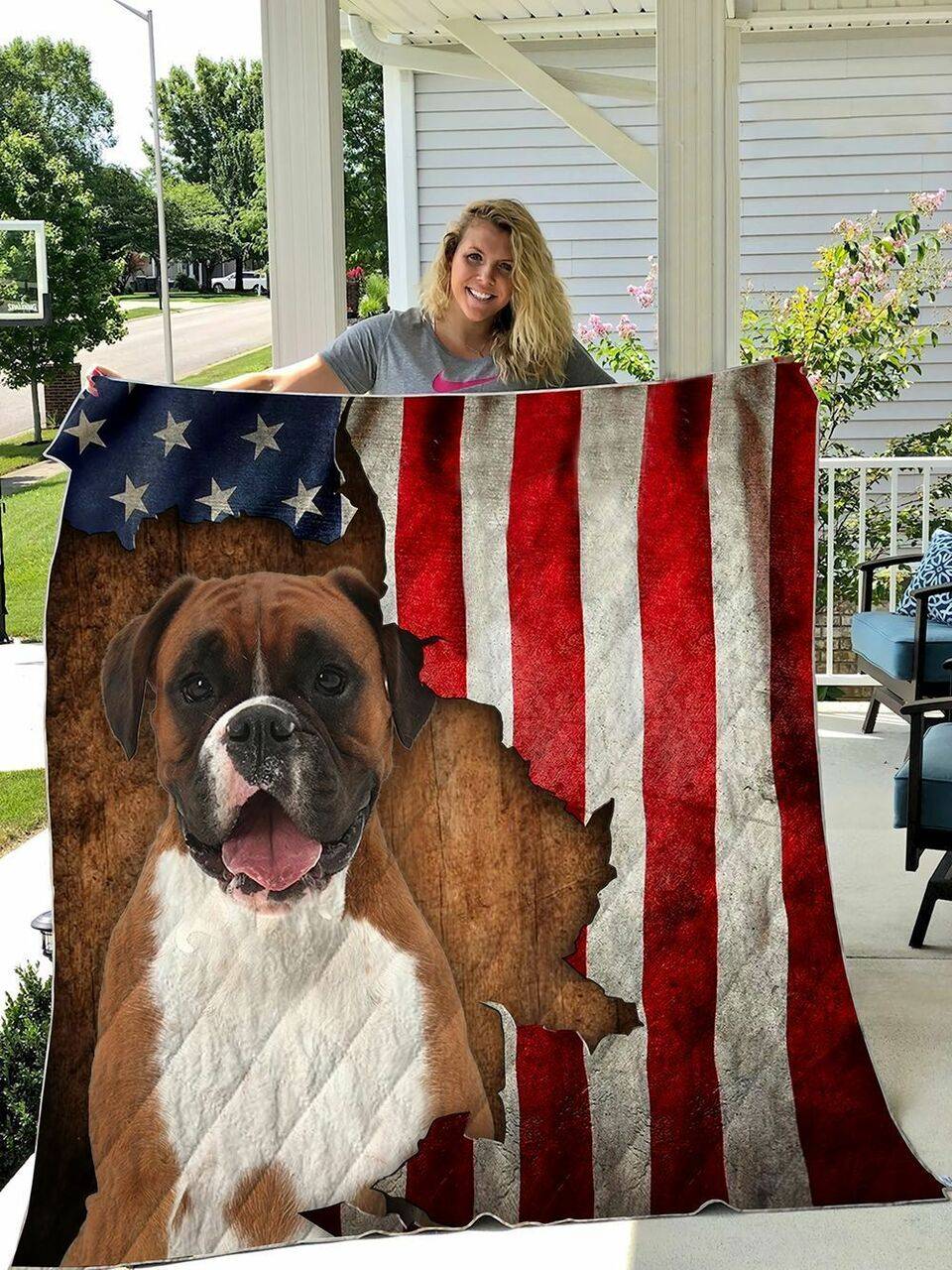 Boxer ZI 3D Customized Quilt More TUH31046 PLEN2407 and Home Decor