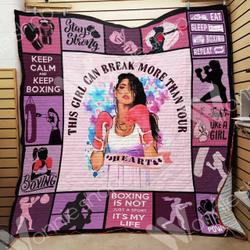Boxing Girl Quilt Blanket Dhc06021049Td and Home Decor