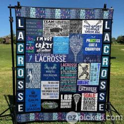 Boys Lacrosse Goalie Quilt Blanket No96  Quilt and Home Decor
