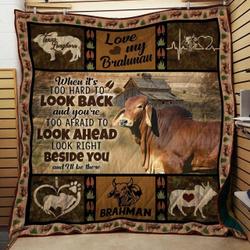 Brahman Cow Quilt Blanket and Home Decor