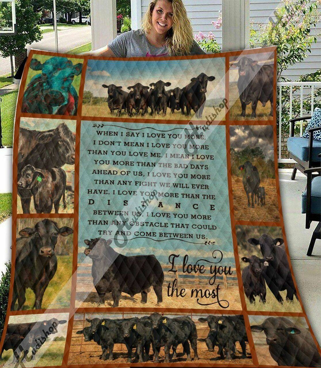 Brangus Cow Nt 02012007Kn 3D Customized Quilt and Home Decor