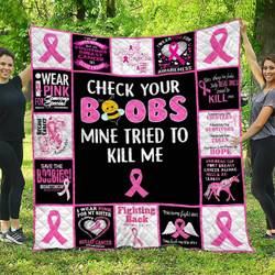 Breast Cancer DHCDHC DT2210 Quilt Blanket and Home Decor