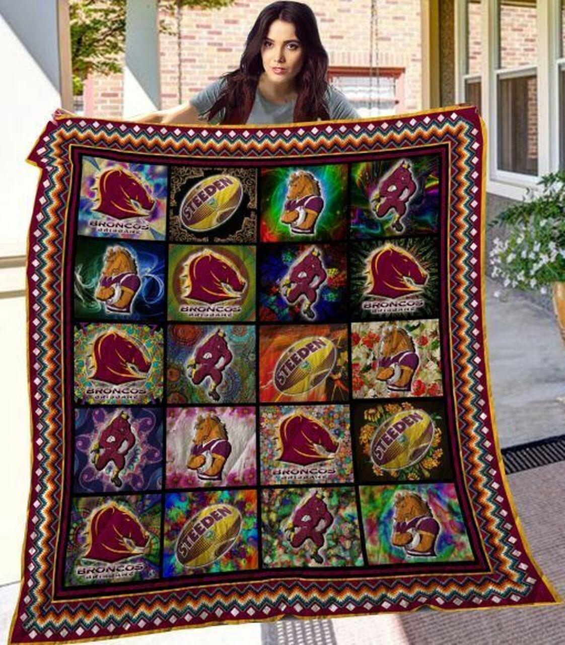 Brisbane Broncos Quilt Blanket and Home Decor