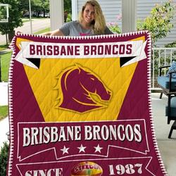 Brisbane Broncos Since 1987 Quilt Blanket Bs259 and Home Decor