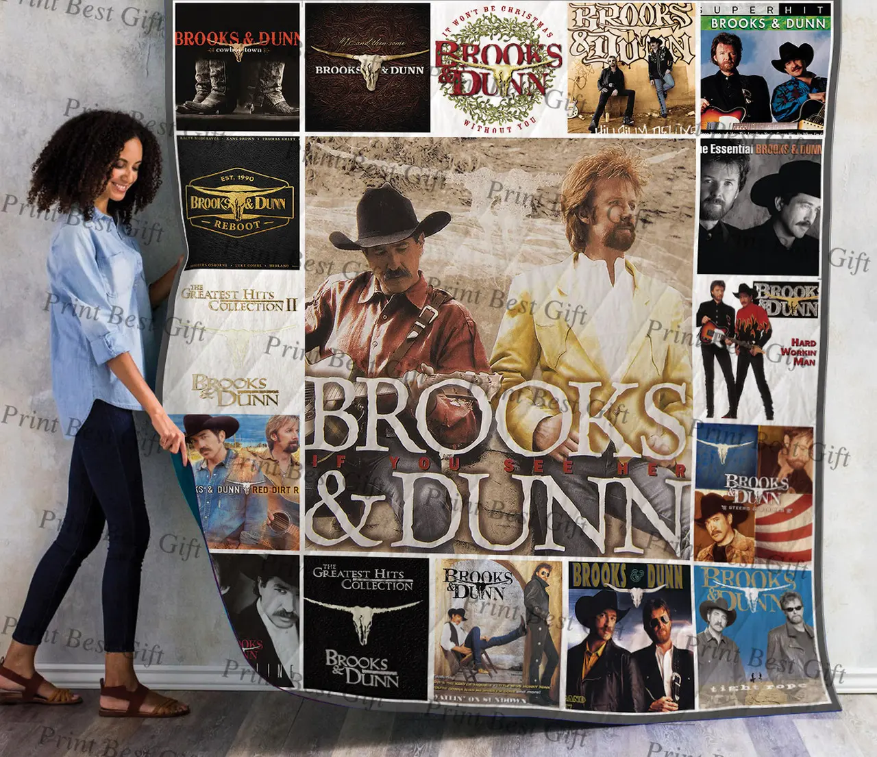 Brooks & Dunn Albums Cover Poster Quilt and Home Decor