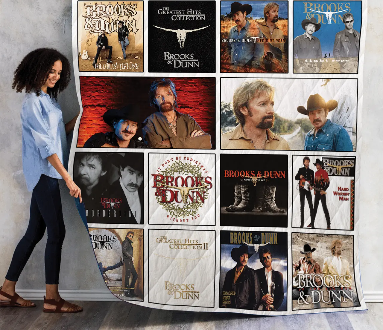 Brooks & Dunn Quilt Blanket 01 and Home Decor
