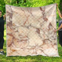 Brown Beige Marble Cl17100159Mdq Quilt Blanket and Home Decor