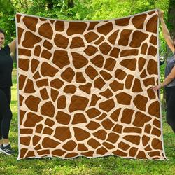 Brown Giraffe Cl17100163Mdq Quilt Blanket and Home Decor