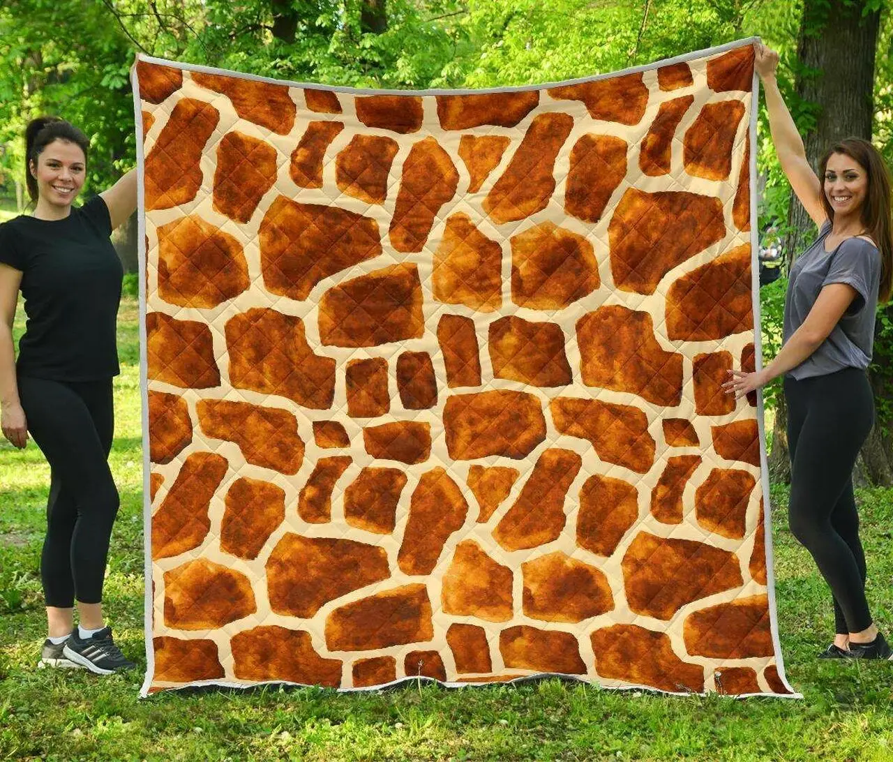 Brown Watercolor Giraffe Cl17100168Mdq Quilt Blanket and Home Decor