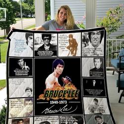 Bruce Lee Quilt Blanket 01 and Home Decor