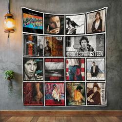 Bruce Springsteen Album Covers Quilt Blanket and Home Decor